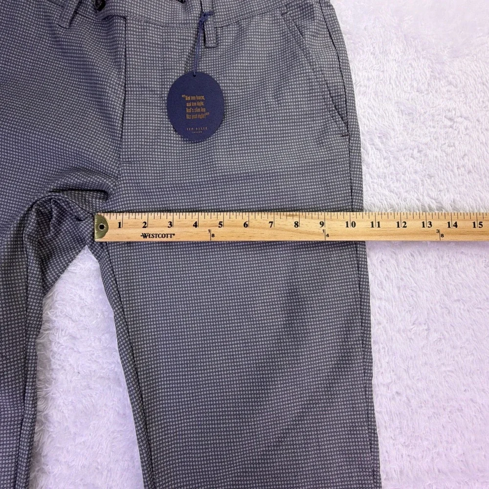 NEW Ted Baker Sparkman Trousers Blue & White Houndstooth Mens 30R (30x32) NWT ✅